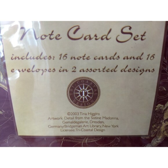 Vintage 2003 Cherubs Note Card Set in Display Case w/ Tassel Cards & Envelopes - Picture 5 of 12